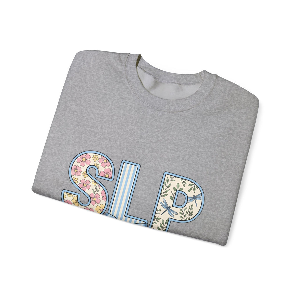 Floral Dragonfly Monogram Sweatshirt Speech Therapist Educator Gift Women Whimsical Sweatshirt Monogram Sweatshirt Speech Pathology Enthusiast Whimsy