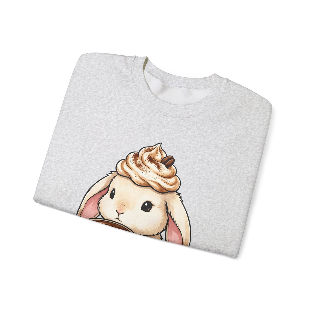 Bunny Espresso Sweatshirt Coffee Wildlife Gift Women Adorable Sweatshirt Rabbit Coffee Sweatshirt Coffee Fan Animal Graphic Sweatshirt Painterly Froth Sweatshirt