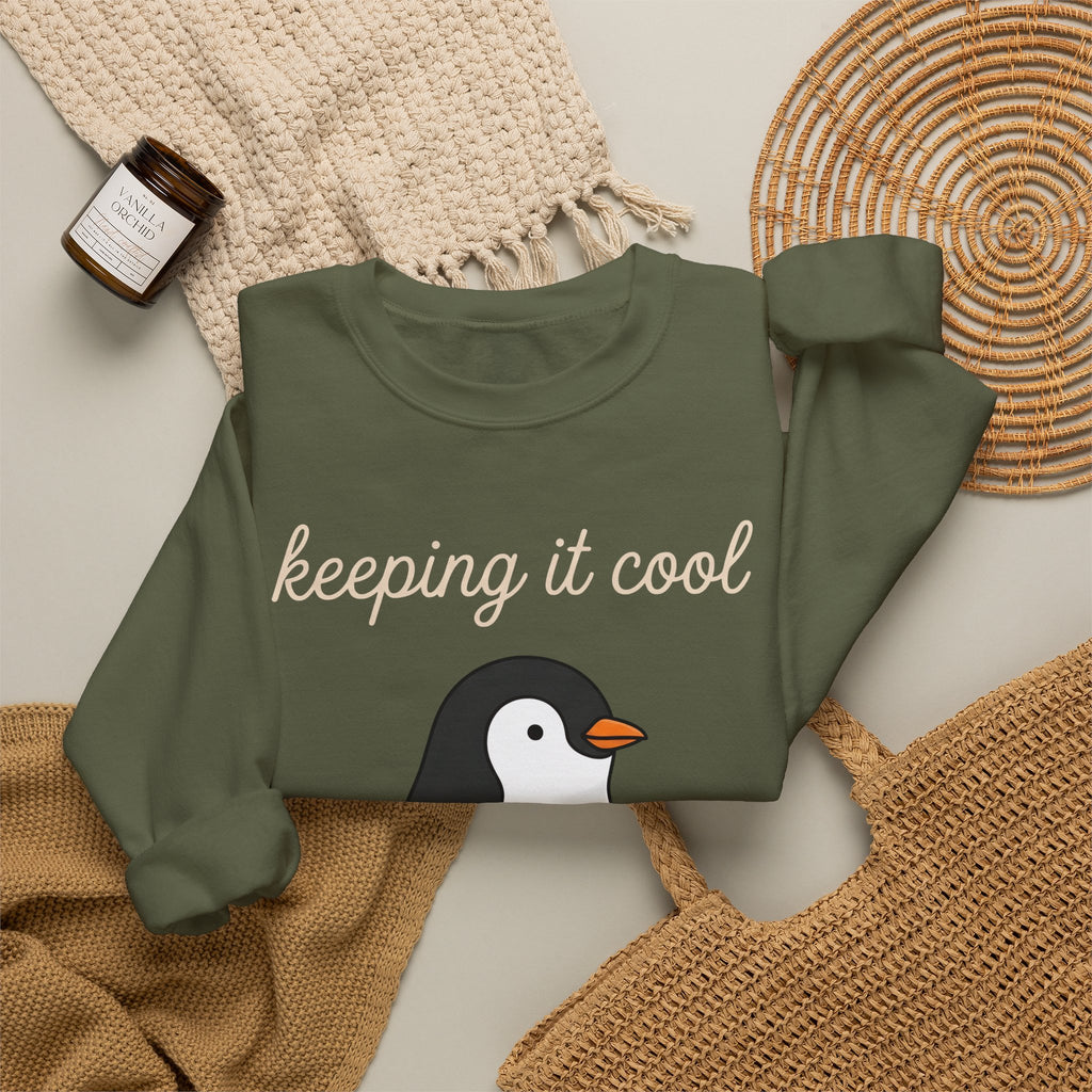 Penguin Nurse Sweatshirt Nurse Wildlife Gift Women Comic Sweatshirt Penguin Sweatshirt Nursing Enthusiast Cartoon Sweatshirt Wildlife Graphic Simple