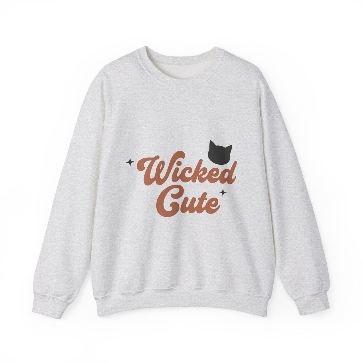 Feline Shape Sweatshirt Halloween Style Gift Women Classic Sweatshirt Cat Sweatshirt Horror Fan Retro Sweatshirt Fashion Graphic Simple Twinkles Sweatshirt