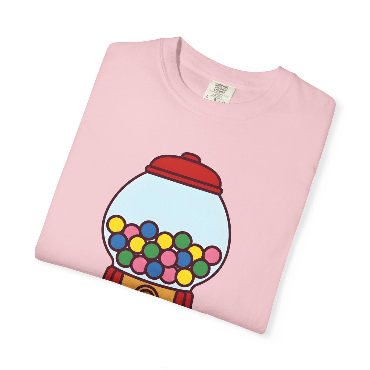 Gumball Dispenser T-Shirt Cute Classic Gift Women Cartoon T-Shirt Gumball Machine T-Shirt Adorable Fan Comic T-Shirt Retro Graphic Doodle Candy