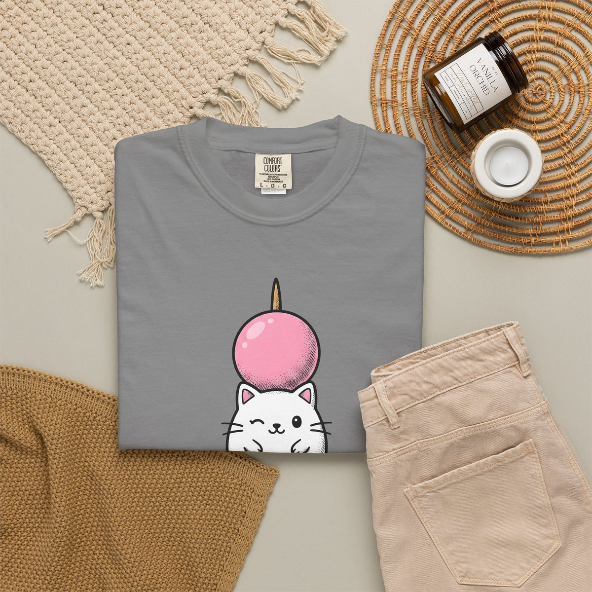 Feline Mochi Cat Snack Gift Adorable Cat Cat Fan Kitty Food Comic Sweet Candy T-Shirt