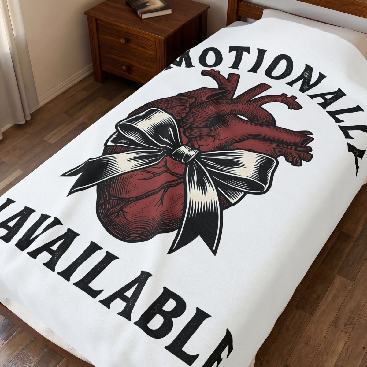 Anatomical Heart Blanket Halloween Dark Humor Gift Women Gothic Blanket Heart Blanket Horror Fan Macabre Blanket Sarcastic Graphic Vintage Bow