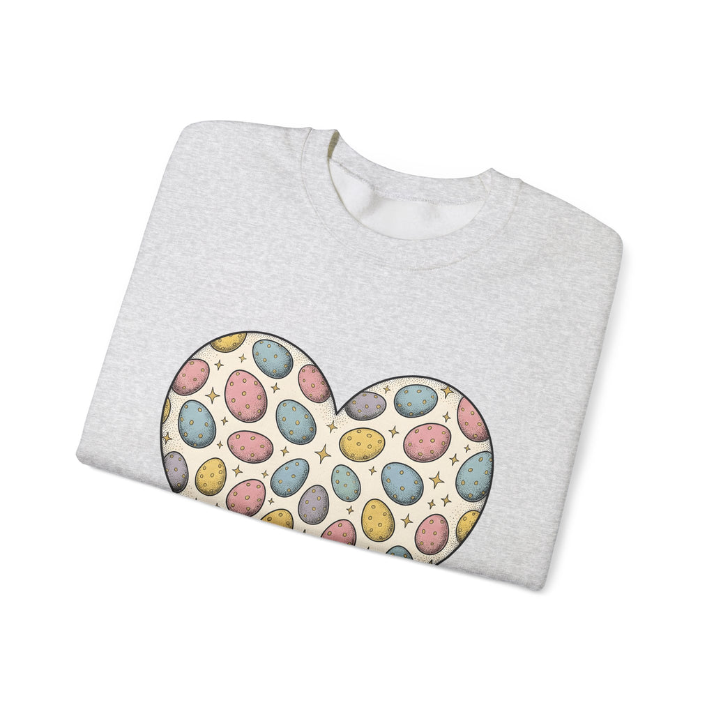 Heart Egg Sweatshirt Easter Festivity Gift Women Hand Drawn Sweatshirt Easter Egg Sweatshirt Easter Fan Hand Drawn Sweatshirt Celebration Graphic Classic