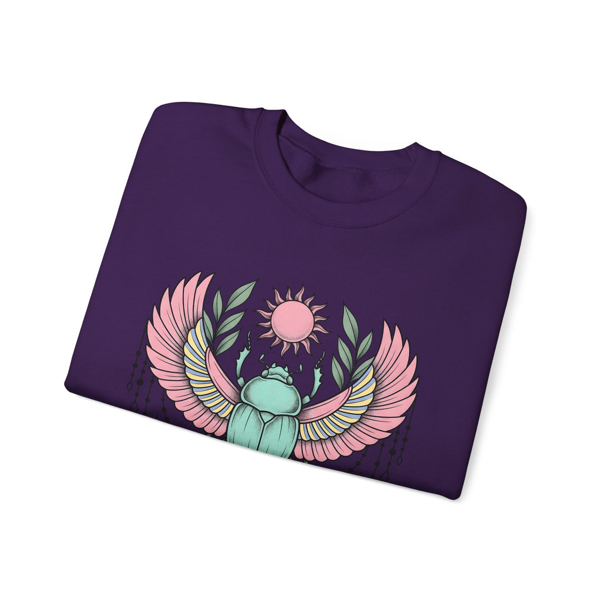 Scarab Bug Boho Chic Metaphysical Gift Tribal Beetle Bohemian Enthusiast Primitive Spiritual Sweatshirt