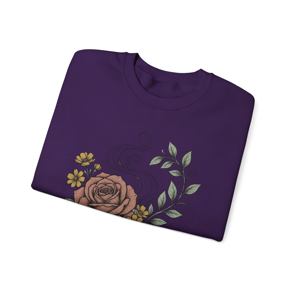 Floral Teacup Sweatshirt Moms Tea Gift Women Botanical Sweatshirt Teacup Sweatshirt Mother Fan Herbaceous Sweatshirt Tea Graphic Vintage Rose Sweatshirt