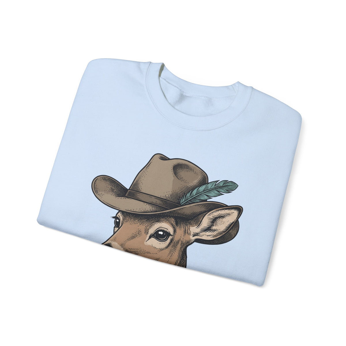 Buck Western Hat Cowgirl Wildlife Gift Sketch Cowboy Hat Cowgirl Fan Rodeo Wildlife Retro Sweatshirt