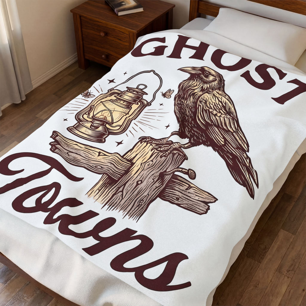 Dark Bird Lantern Blanket Gothic Autumn Gift Women Old School Blanket Lantern Blanket Dark Fan Retro Blanket Fall Graphic Cartoon Log Post Blanket