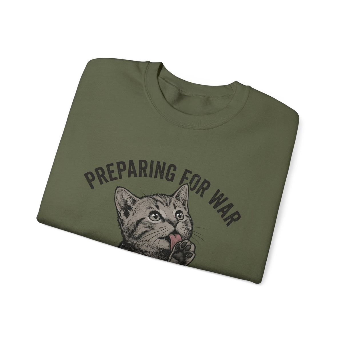 Striped Cat Cat Jokes Gift Sketch Tabby Cat Feline Fan Drawing Retro Claw Sweatshirt