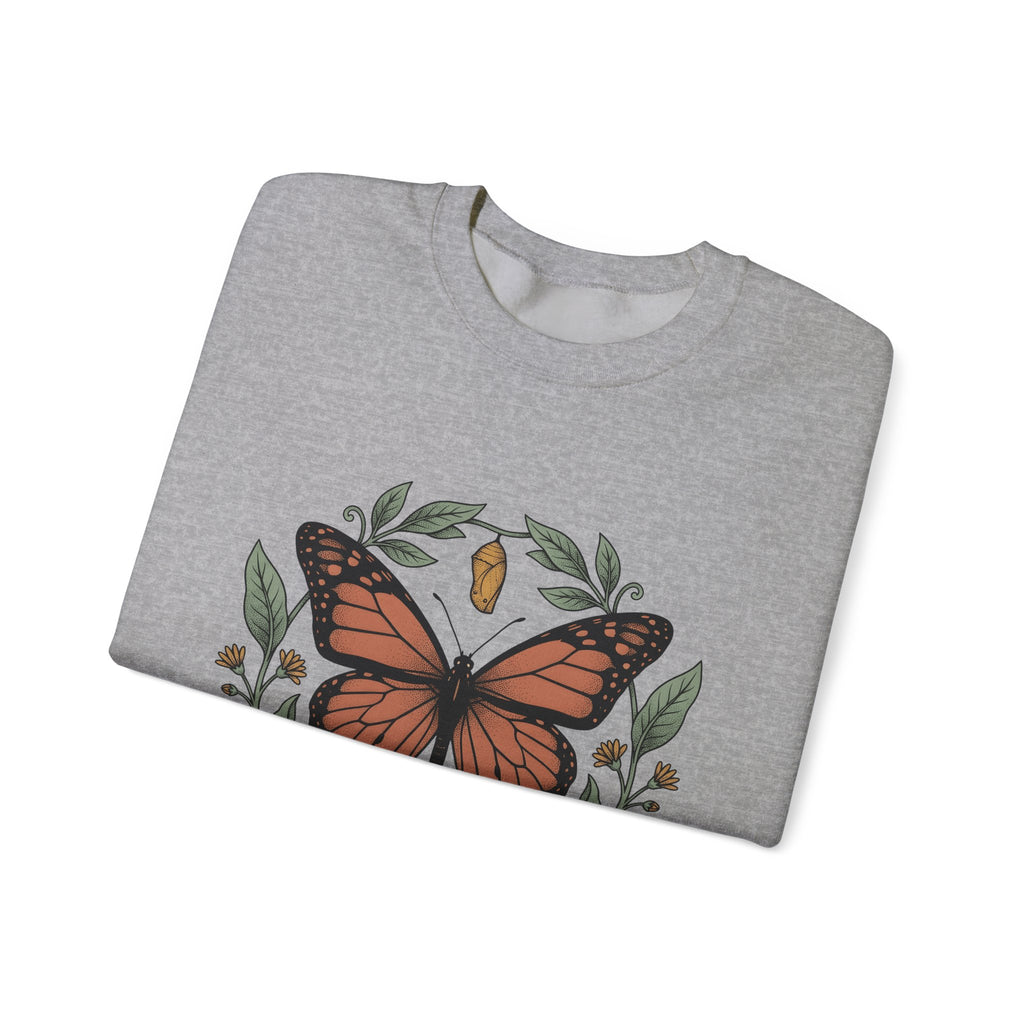 Monarch Moth Butterfly Outdoors Gift Floral Moth Butterfly Fan Botanical Nature Retro Meadow Sweatshirt