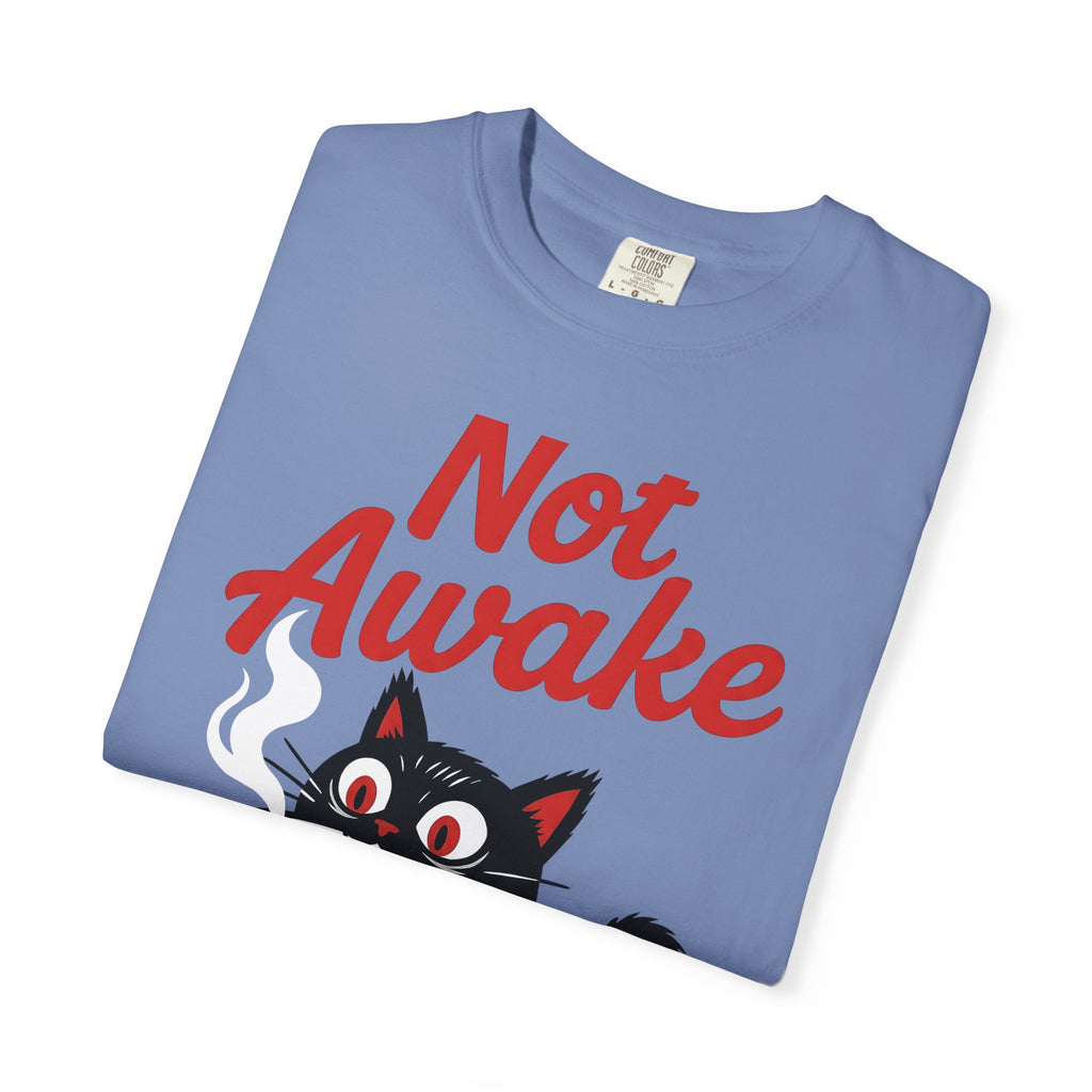 Black Cat Coffee Cat Coffee Gift Cartoon Coffee Cat Fan Comic Caffeine Retro Coffee T-Shirt