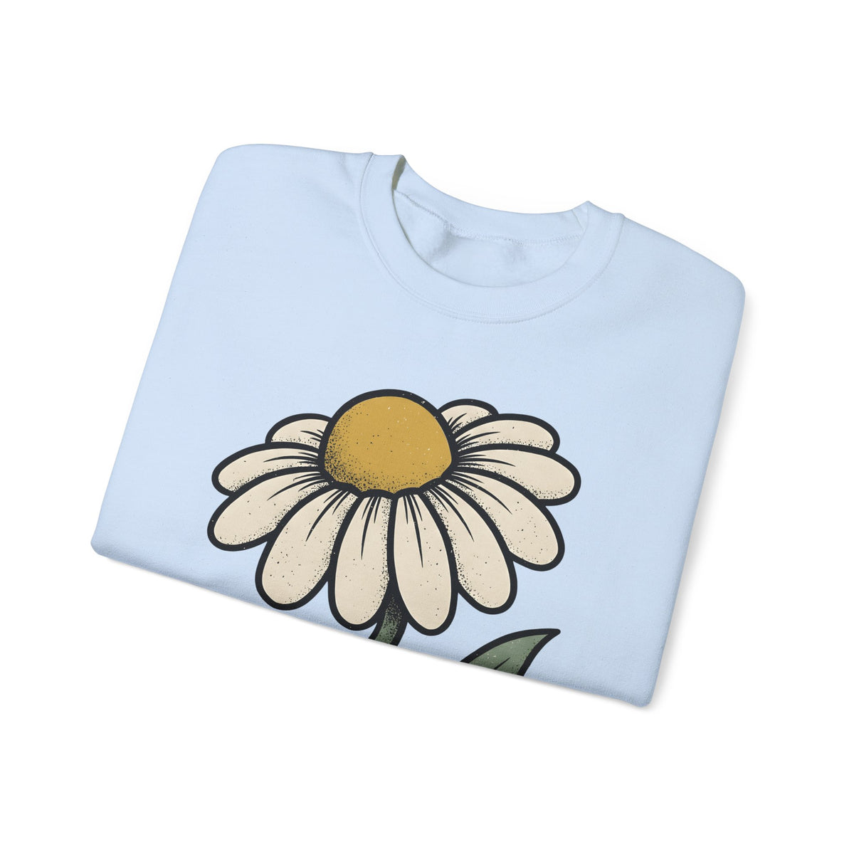 Daisy Petal Sweatshirt Floral Nature Gift Women Cartoon Sweatshirt Flower Sweatshirt Botanical Fan Comic Sweatshirt Outdoor Graphic Silhouette Sprig Sweatshirt