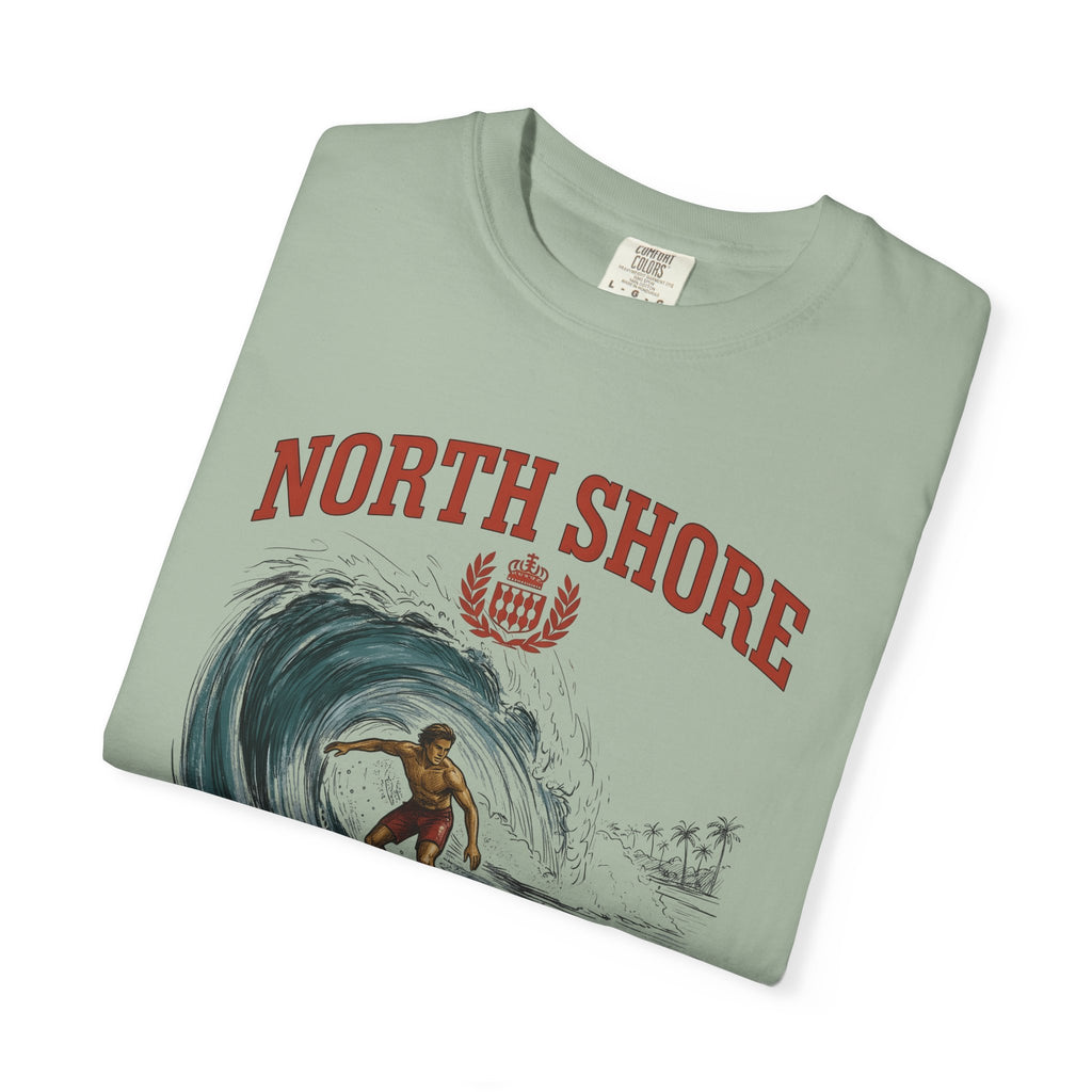 Surfer Wave Surfing Beach Gift Vintage Wave Surfer Fan Retro Coastal Hand Drawn Palm T-Shirt
