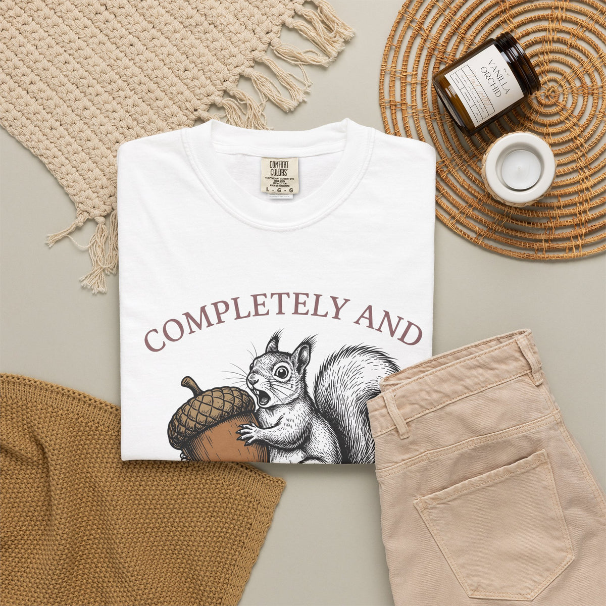 Chipmunk Nut T-Shirt Funny Pet Gift Women Sketch T-Shirt Acorn T-Shirt Humor Fan Squirrel Graphic Retro Comedy T-Shirt