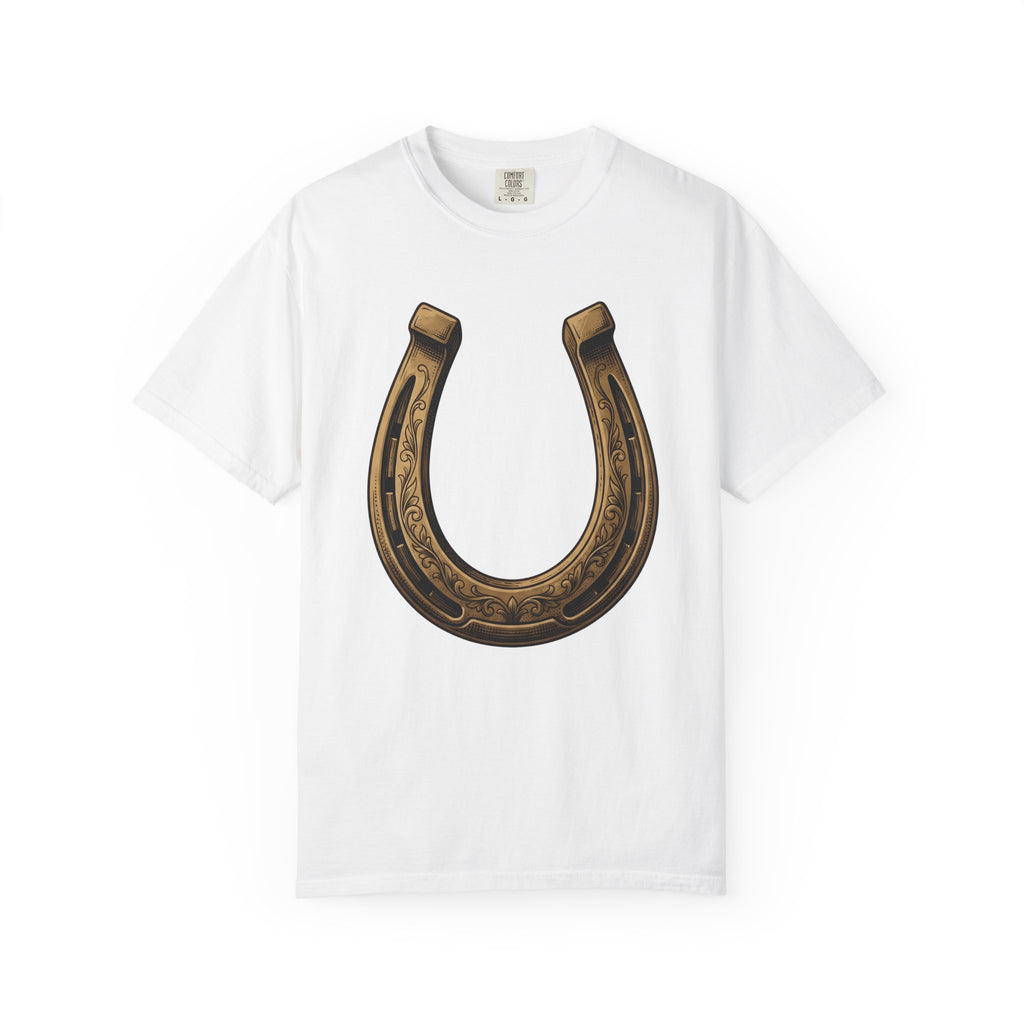 Horseshoe T-Shirt Cowgirl Farm Gift Women Cowboy T-Shirt Shoe T-Shirt Rodeo Fan Western T-Shirt Ranch Graphic Retro Flower T-Shirt
