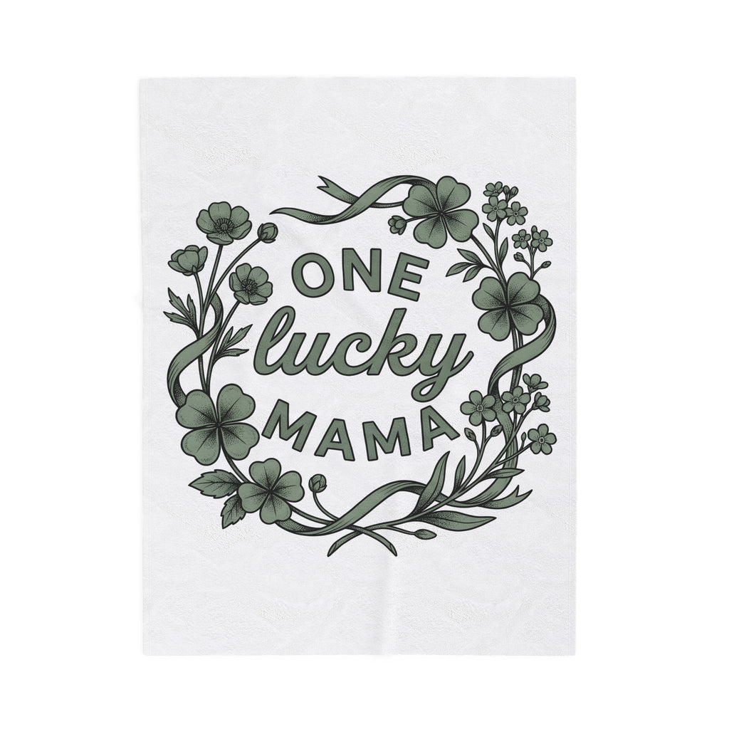 Lucky Leaf Wreath Blanket Moms Amulet Gift Women Minimalist Blanket Wreath Blanket Mother Fan Simple Blanket Talisman Graphic Sketch Streamer