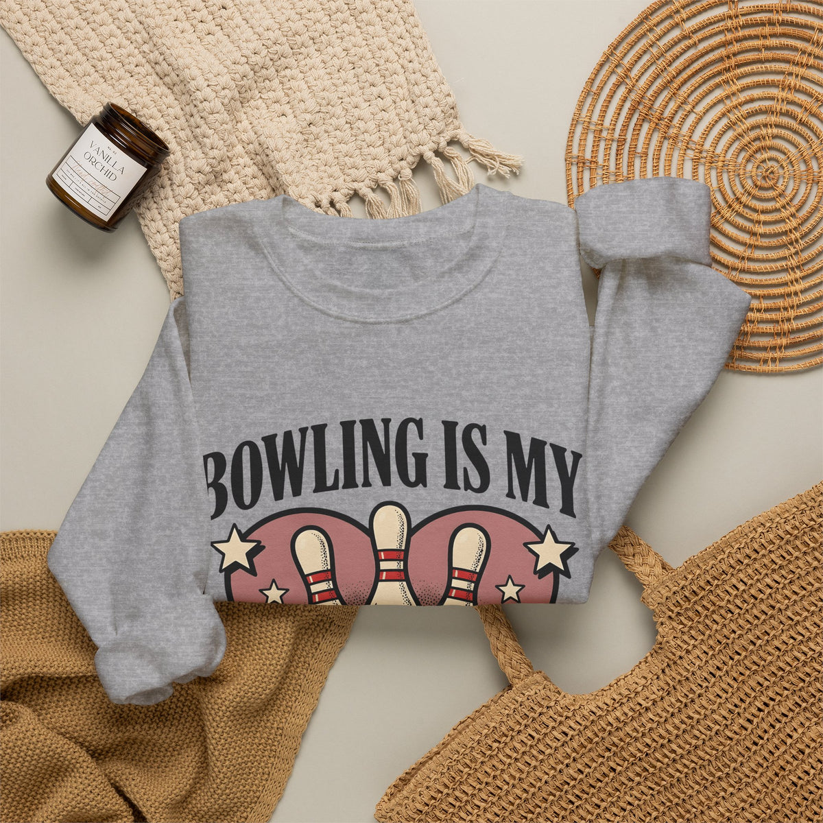 Bowling Pins Ball Sweatshirt Bowling Humor Gift Women Vintage Sweatshirt Bowling Ball Sweatshirt Bowler Fan Distressed Sweatshirt Funny Graphic Retro Heart