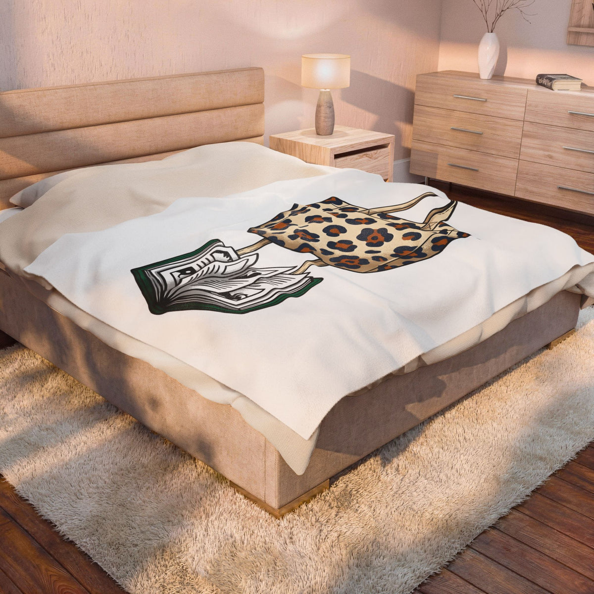 Leopard Blanket Blanket Teachers Literacy Gift Women Rustic Blanket Tote Blanket Educator Enthusiast Country Blanket Reading Graphic Simple Book