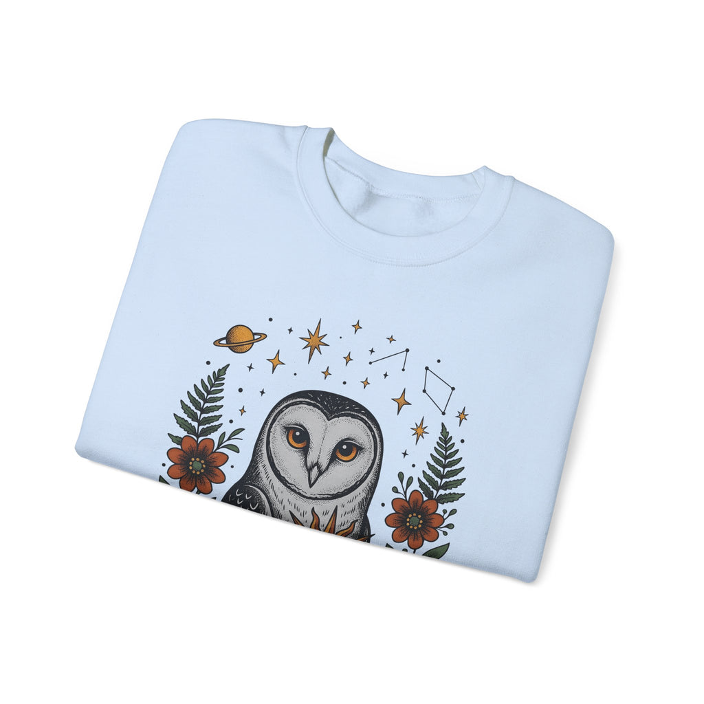 Owl Sun Boho Chic Nature Gift Boho Hoot Bohemian Fan Hippie Environmental Vintage Floral Sweatshirt