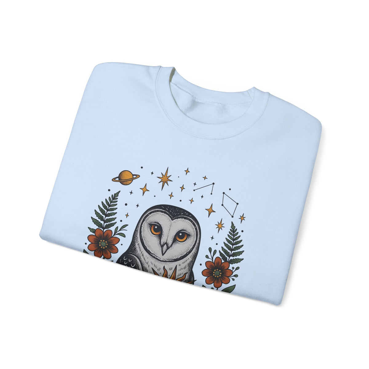 Owl Sun Boho Chic Nature Gift Boho Hoot Bohemian Fan Hippie Environmental Vintage Floral Sweatshirt