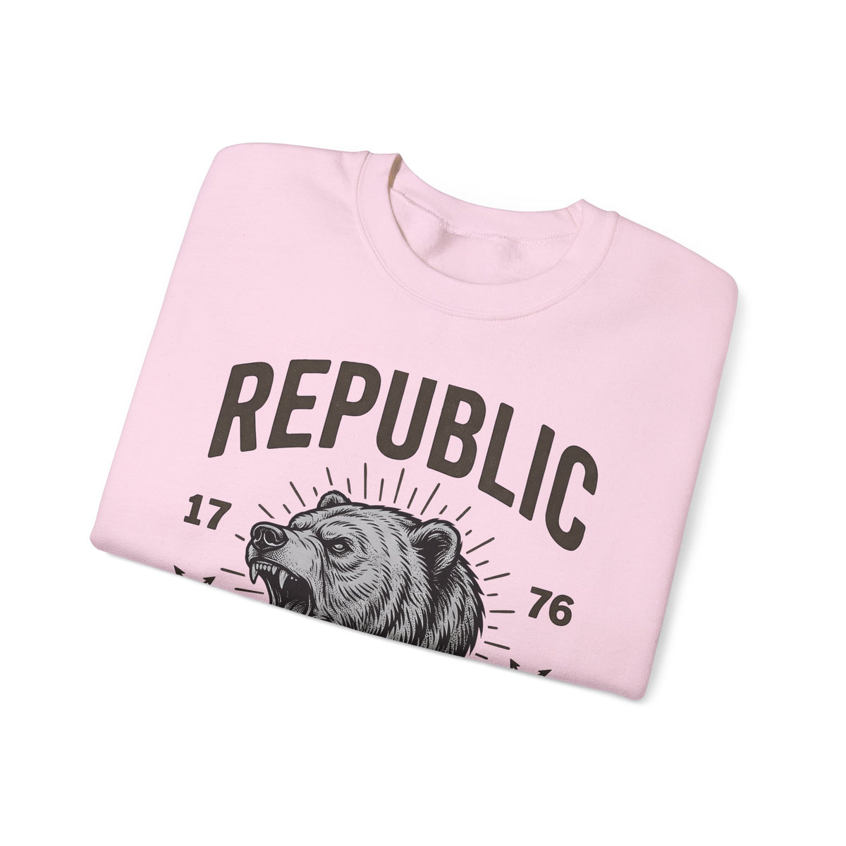 Bear Face Sweatshirt America Flag Gift Women Retro Sweatshirt Ursine Sweatshirt Patriot Fan Vintage Sweatshirt Banner Graphic Sketch Arrow Sweatshirt