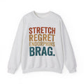 Motivational Text Sports Workout Gift Bold Typography Inspirational Athlete Enthusiast Typography Sweatshirt