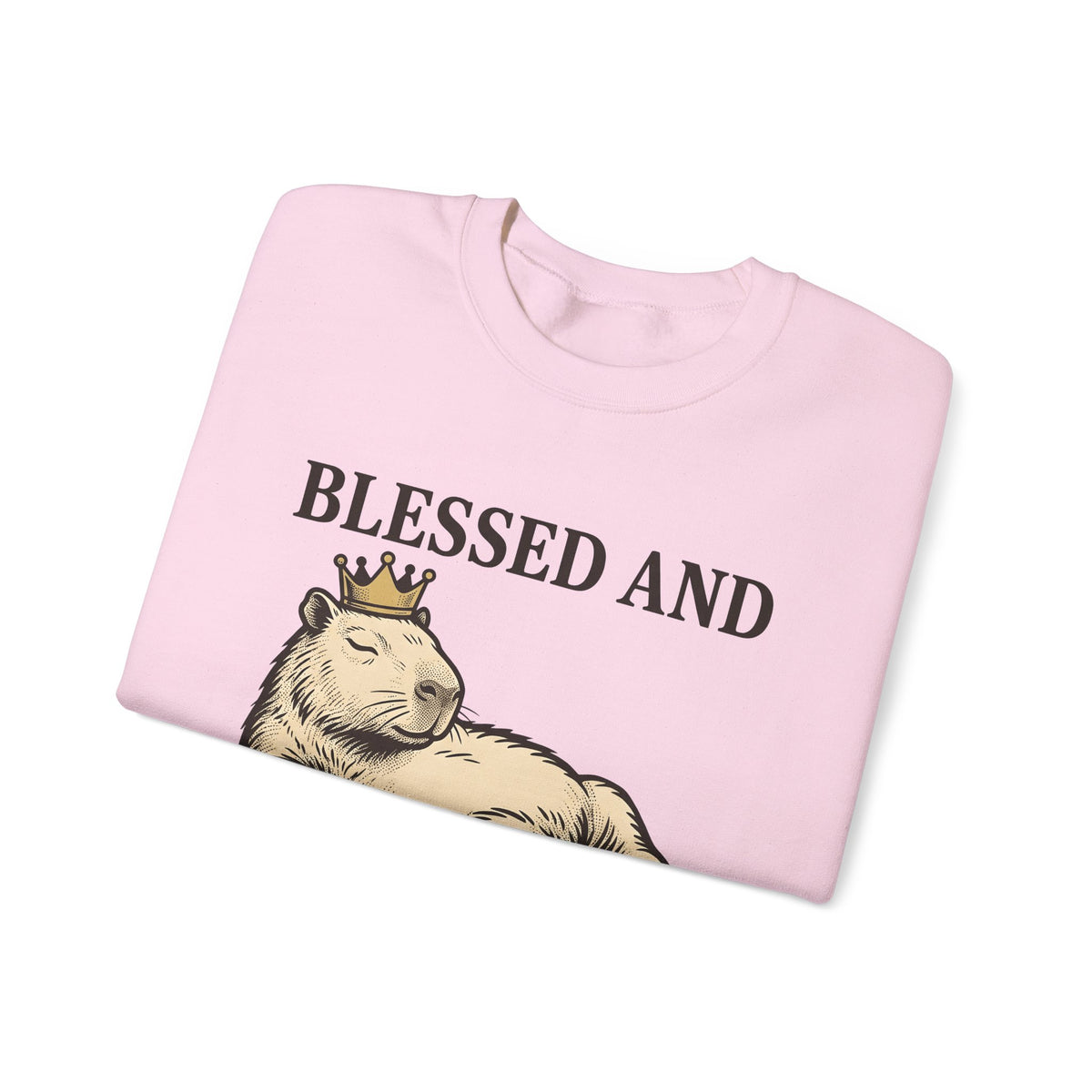 Capybara Crown Sweatshirt Capybara Comedy Gift Women Classic Sweatshirt Crown Sweatshirt Rodent Fan Retro Sweatshirt Humor Graphic Doodle Beast Sweatshirt