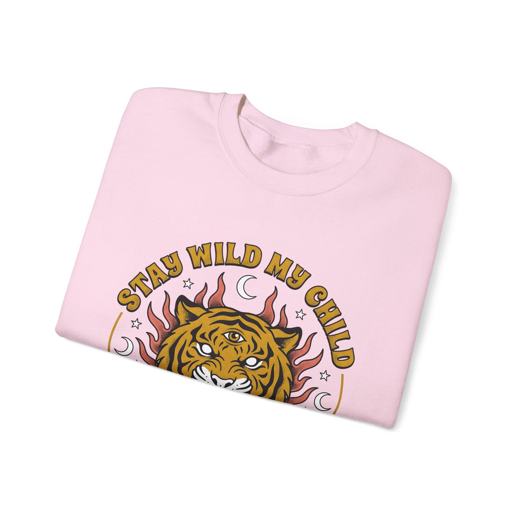 Tiger Head Sweatshirt Boho Chic Animal Gift Women Psychedelic Sweatshirt Tiger Sweatshirt Hippie Fan Tribal Graphic Vintage Rose Sweatshirt
