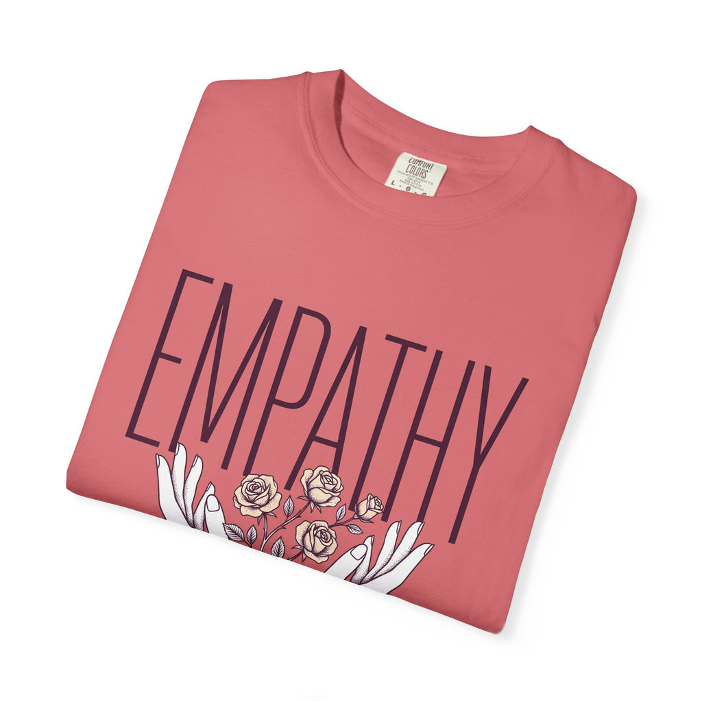 Hands Blossoms T-Shirt Nurses Healing Gift Women Natural T-Shirt Floral T-Shirt Nurse Enthusiast Organic T-Shirt Recovery Graphic Airy Rose Stem