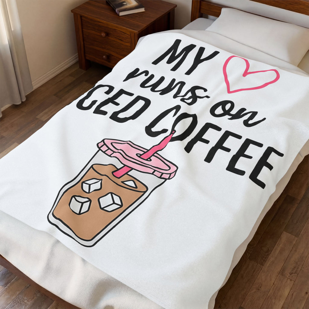 Cold Coffee Cup Blanket Moms Espresso Gift Women Adorable Blanket Coffee Blanket Blanket Mother Fan Coffee Blanket Caffè Graphic Simple Love Symbol