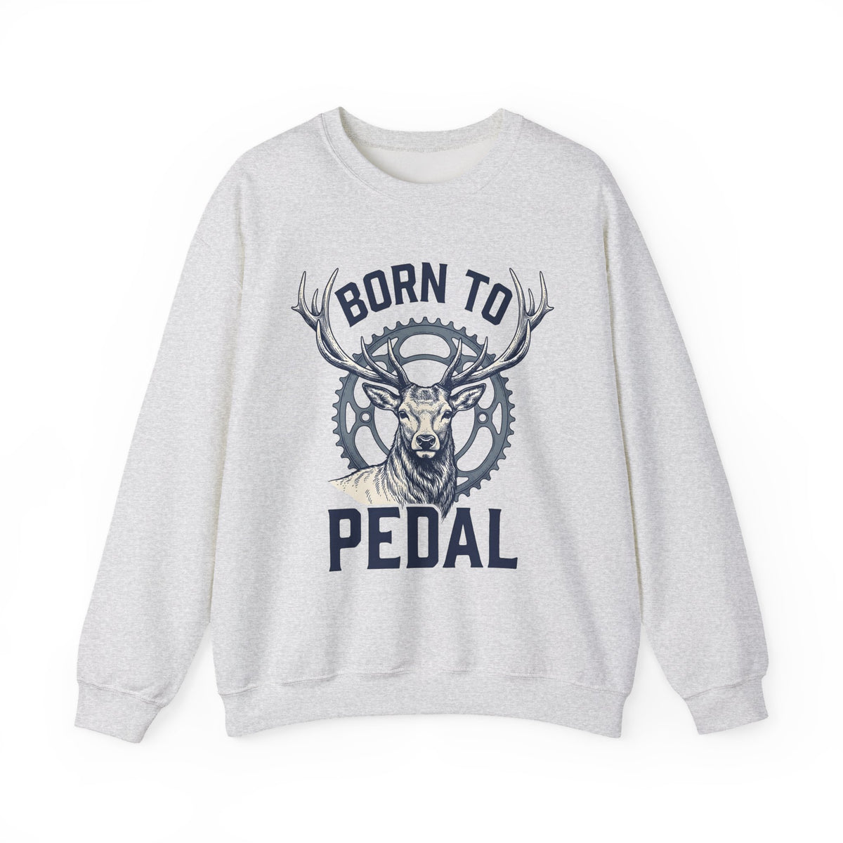 Deer Gear Cycling Nature Gift Vintage Hunting Cyclist Fan Retro Wilderness Hand Drawn Antlers Sweatshirt