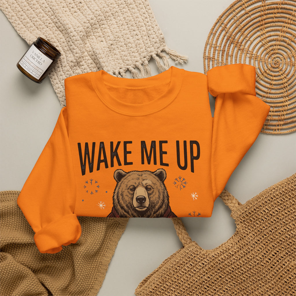 Bear Knitwear Sweatshirt Christmas Cold Gift Women Cabin Sweatshirt Teddy Sweatshirt Xmas Fan Rustic Sweatshirt Frosty Graphic Outline Winter Snow Sweatshirt