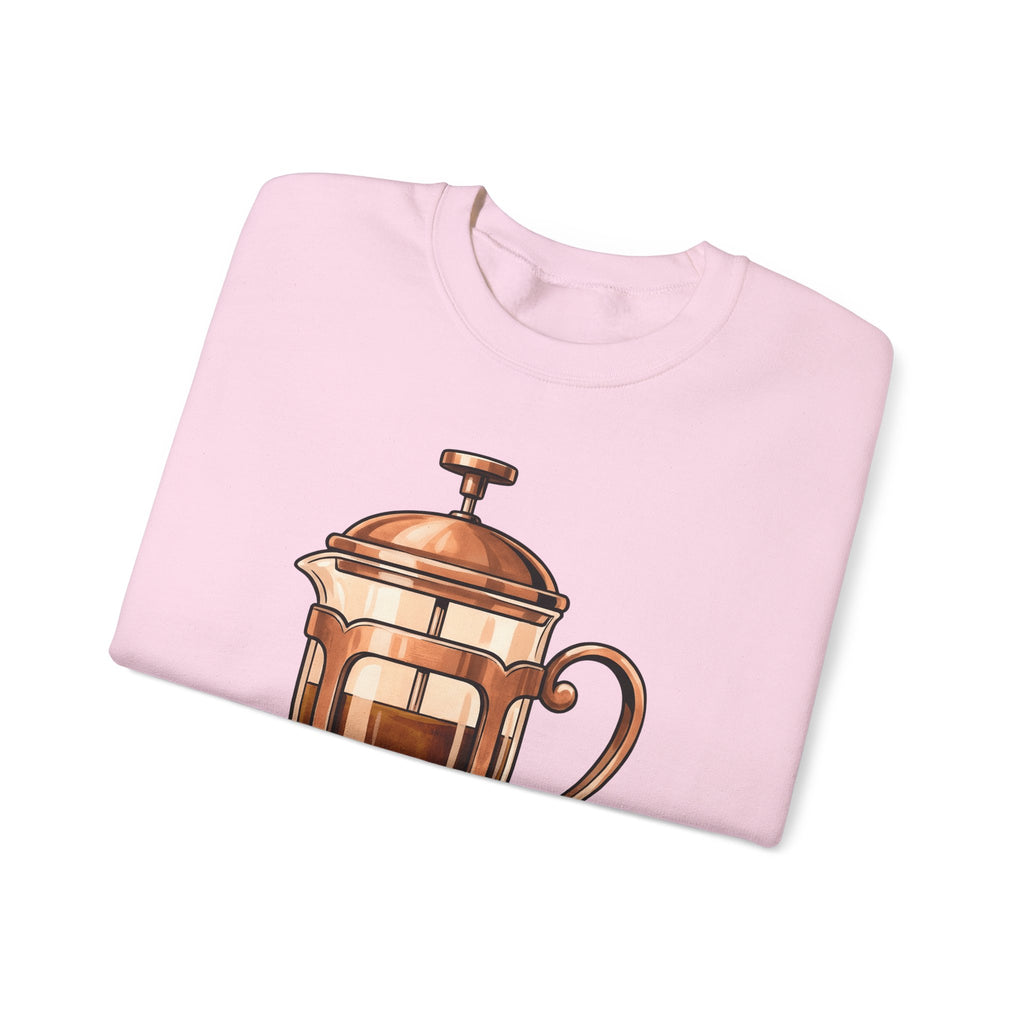 French Press Sweatshirt Coffee Bakeware Gift Women Line Art Sweatshirt Cafetiere Sweatshirt Coffee Fan Baking Graphic Sweatshirt Watercolor Coffee Sweatshirt