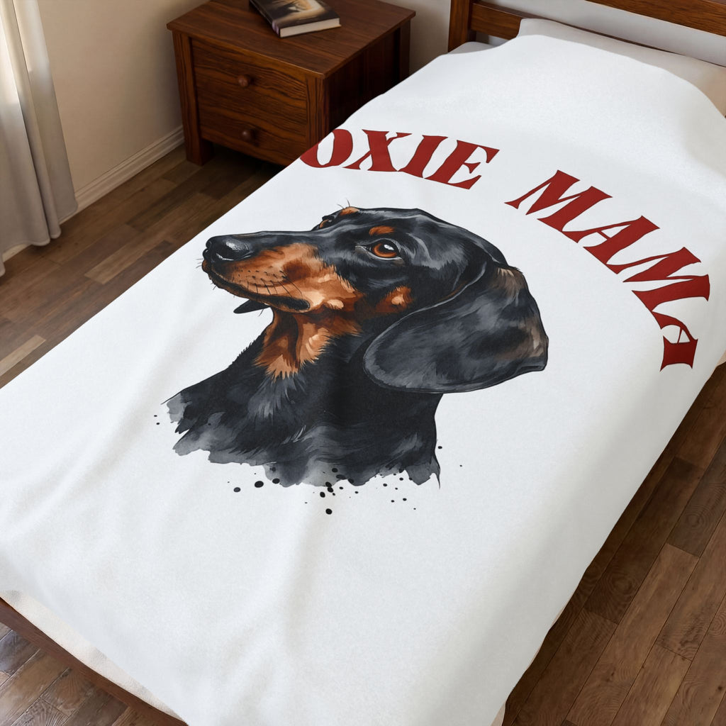 Dachshund Pet Blanket Dog Companion Gift Women Naturalistic Blanket Wiener Dog Blanket Dog Fan Doxie Design Dog Graphic Paint Wash Canine Portrait