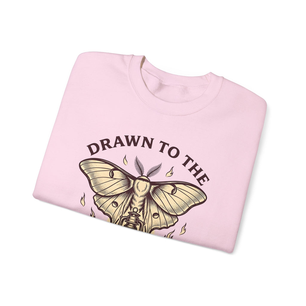 Moth Lamp Sweatshirt St. Valentine's Day Dark Gift Women Retro Sweatshirt Lamp Sweatshirt Valentine Fan Vintage Sweatshirt Gothic Graphic Sketch Flame Sweatshirt