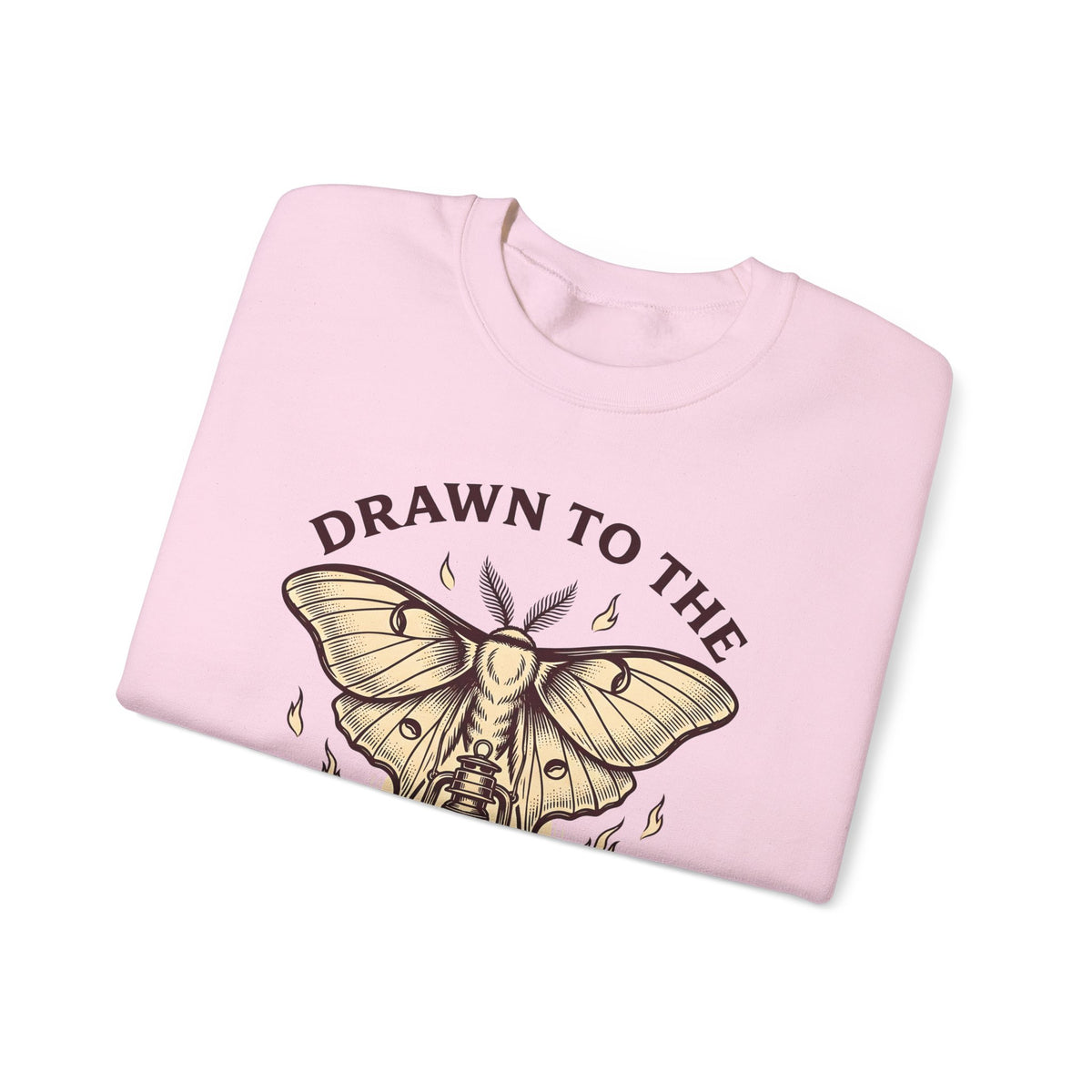 Moth Lamp Sweatshirt St. Valentine's Day Dark Gift Women Retro Sweatshirt Lamp Sweatshirt Valentine Fan Vintage Sweatshirt Gothic Graphic Sketch Flame Sweatshirt