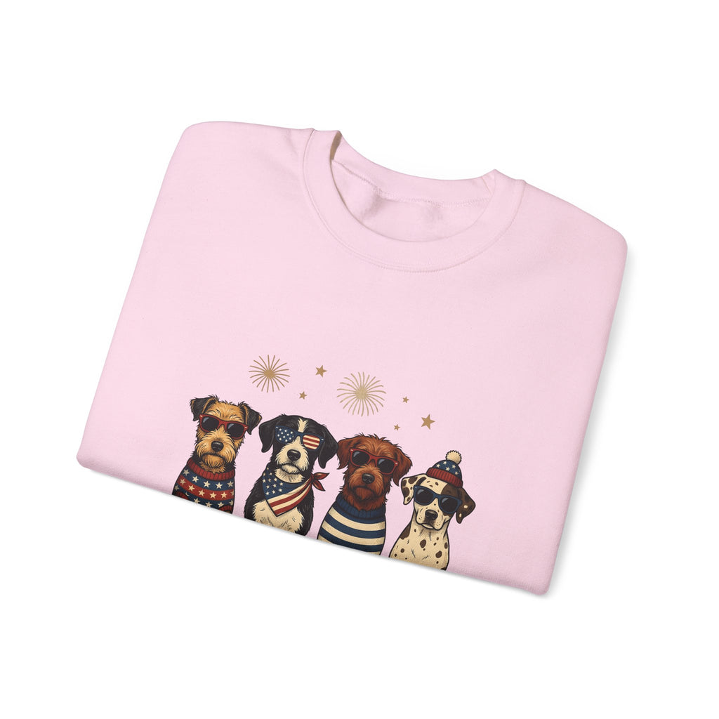 American Dogs Sweatshirt America 4Th Of July Creatures Gift Women Rustic Sweatshirt Canine Sweatshirt Patriot Fan Country Sweatshirt Beast Graphic Ink Drawing