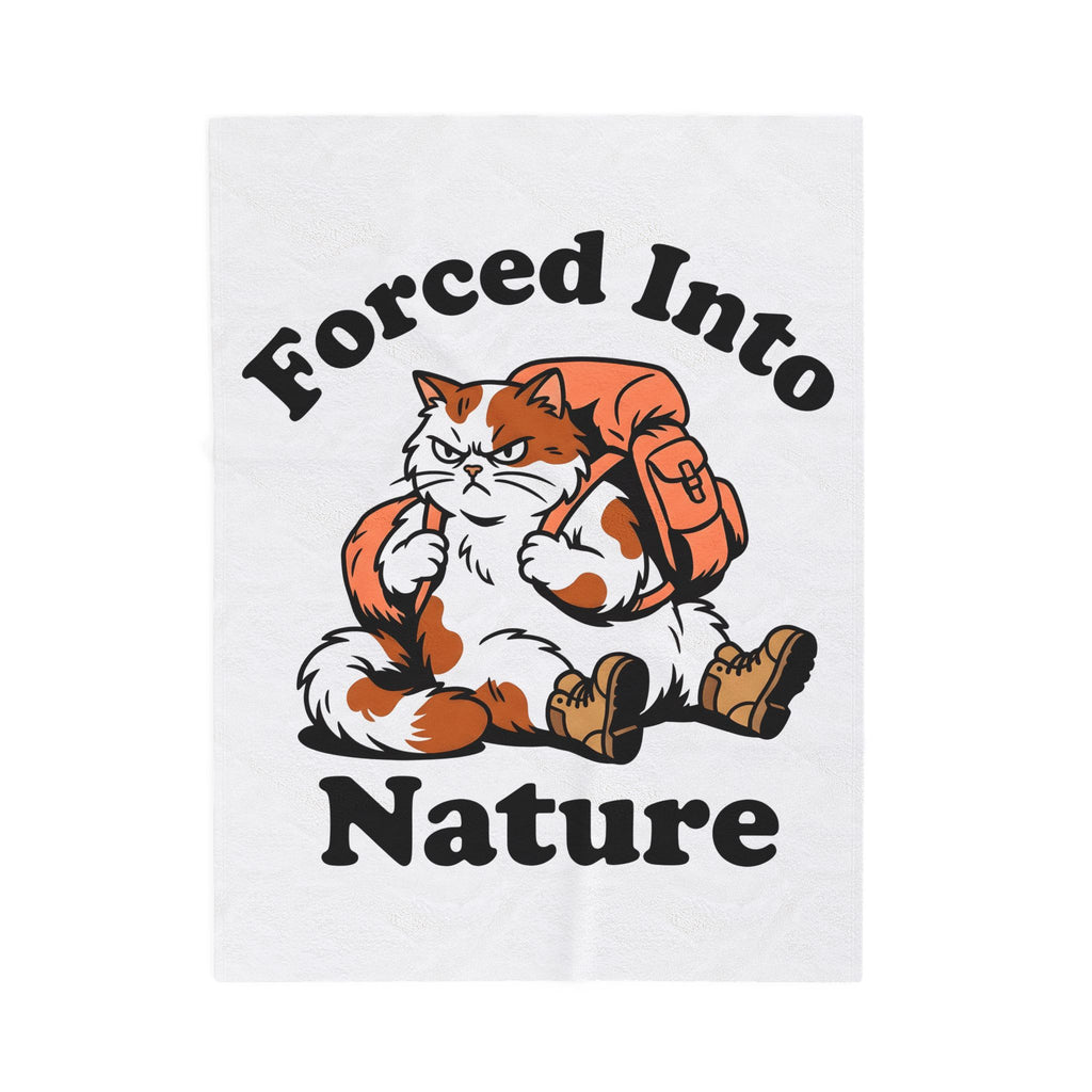 Hiking Cat Sports Activities Adventure Gift Cartoon Kitty Athlete Enthusiast Comic Exploration Blanket