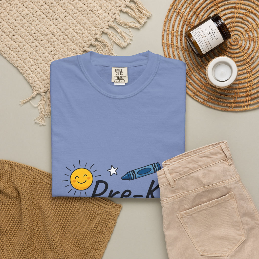 School Items T-Shirt Teacher Kindergarten Gift Women Line Art T-Shirt School Supplies T-Shirt Educator Enthusiast Illustration T-Shirt Preschool
