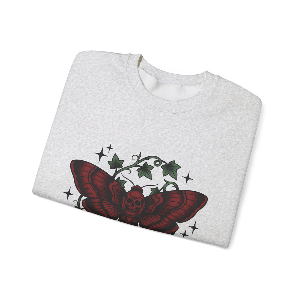 Skull Moth Sweatshirt Halloween Gothic Gift Women Tattoo Sweatshirt Deathshead Moth Sweatshirt Horror Fan Dark Art Sweatshirt Gothic Graphic Vintage Ivy Sweatshirt