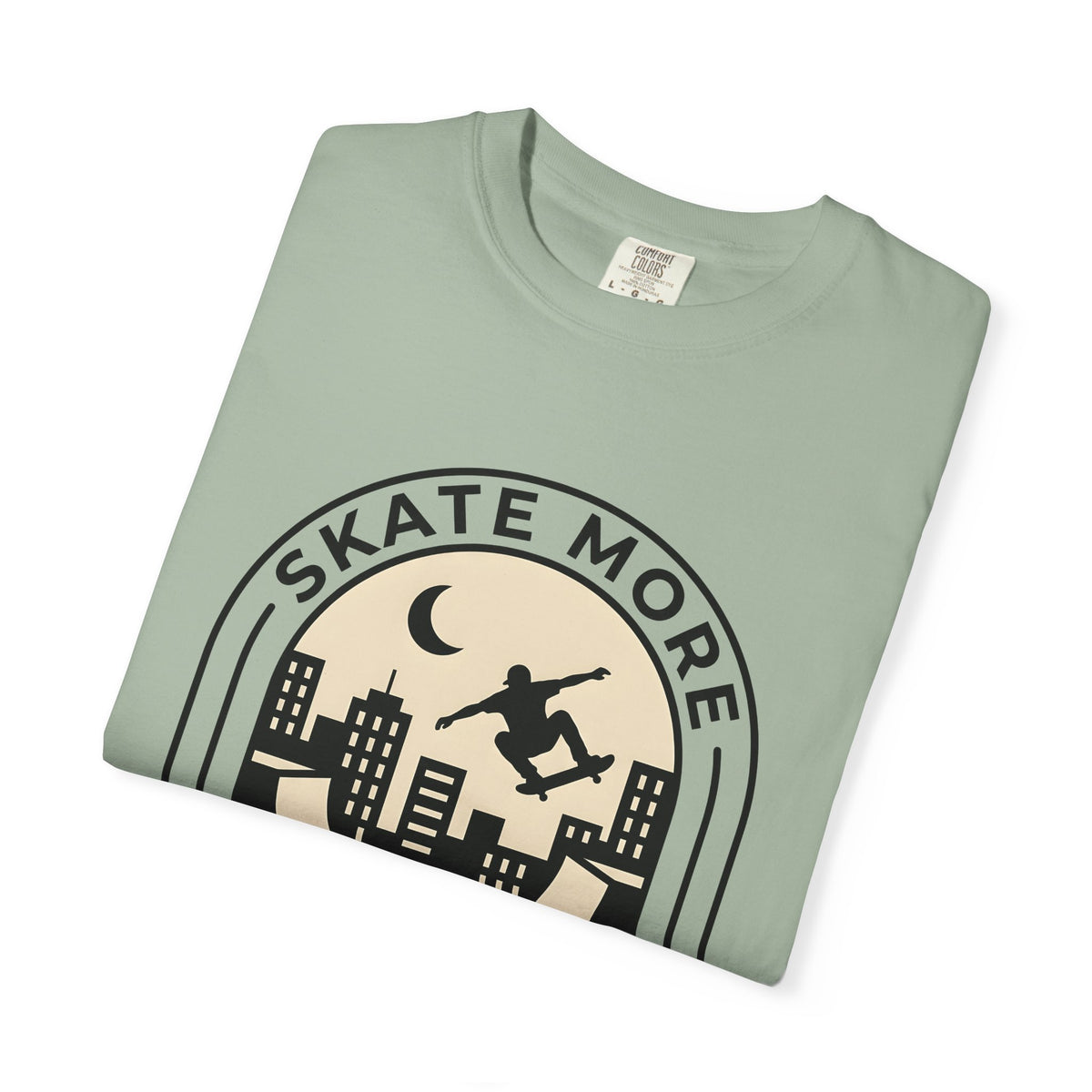 Skate Silhouette T-Shirt Skateboarding City Gift Women Modern Graphic T-Shirt Skater T-Shirt Sk8 Fan Urban Graphic Design Illustration Vintage