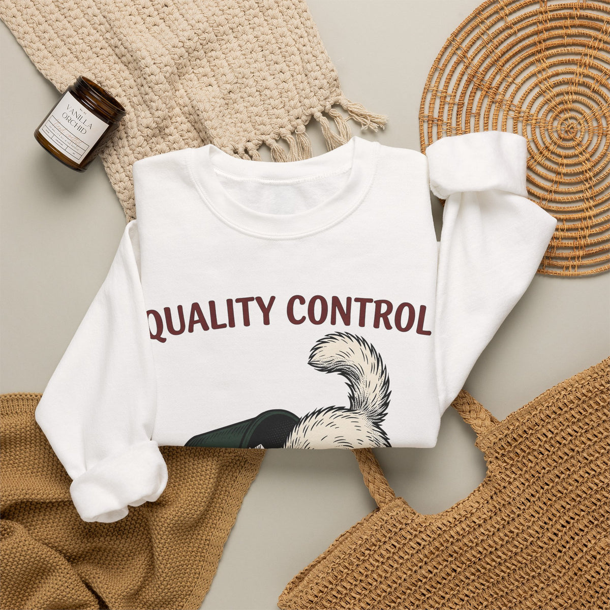 Plush Cat Waste Basket Sweatshirt Cat Satire Gift Women Shabby Chic Sweatshirt Trash Can Sweatshirt Cat Fan Distressed Sweatshirt Sarcastic Graphic Outline