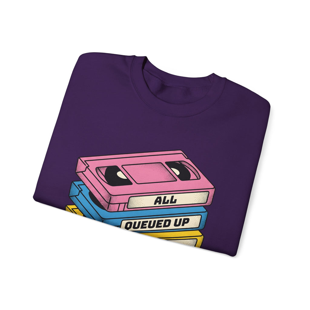 Vhs Tape Stack Sweatshirt St Valentine's Day Nostalgia Gift Women Retro Sweatshirt Videotape Sweatshirt Valentine Fan Vintage Sweatshirt Retro Illustration Pop