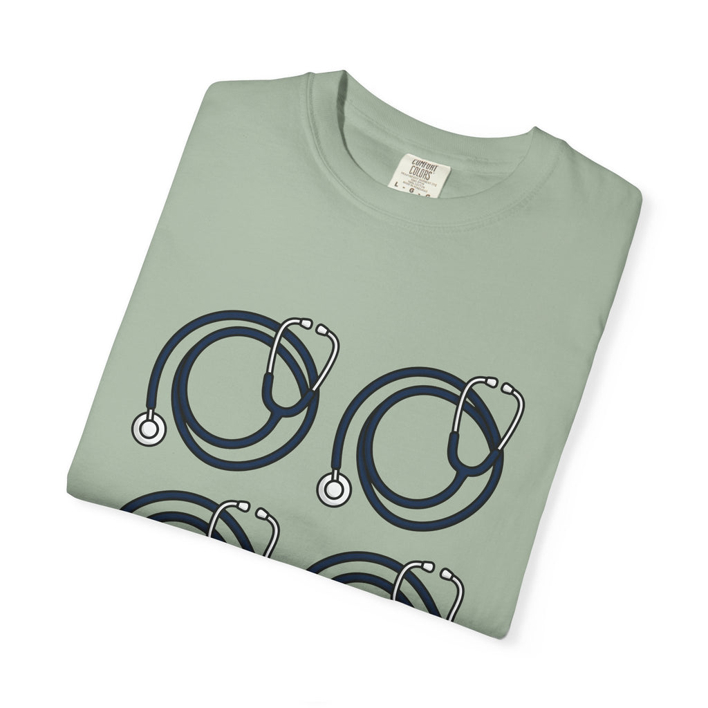 Stethoscope Print T-Shirt Nurses Medical Gift Women Simple T-Shirt Medical Device T-Shirt Nurse Practitioner Enthusiast Minimalist T-Shirt Clinical