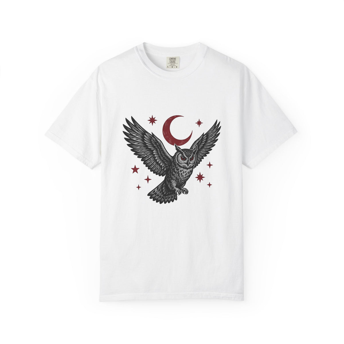 Moon Owl T-Shirt Gothic Creatures Gift Women Classic T-Shirt Owl T-Shirt Dark Fan Vintage T-Shirt Beast Graphic Ink Shines T-Shirt