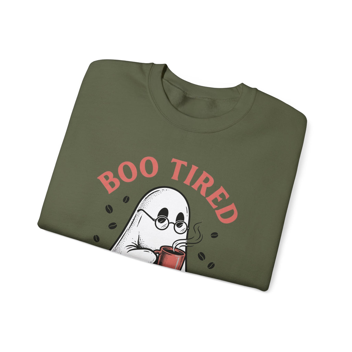 Ghost Brew Sweatshirt Halloween Latte Gift Women Line Art Sweatshirt Spirit Sweatshirt Horror Fan Spectral Sweatshirt Coffee Graphic Comic Tea Cup Sweatshirt