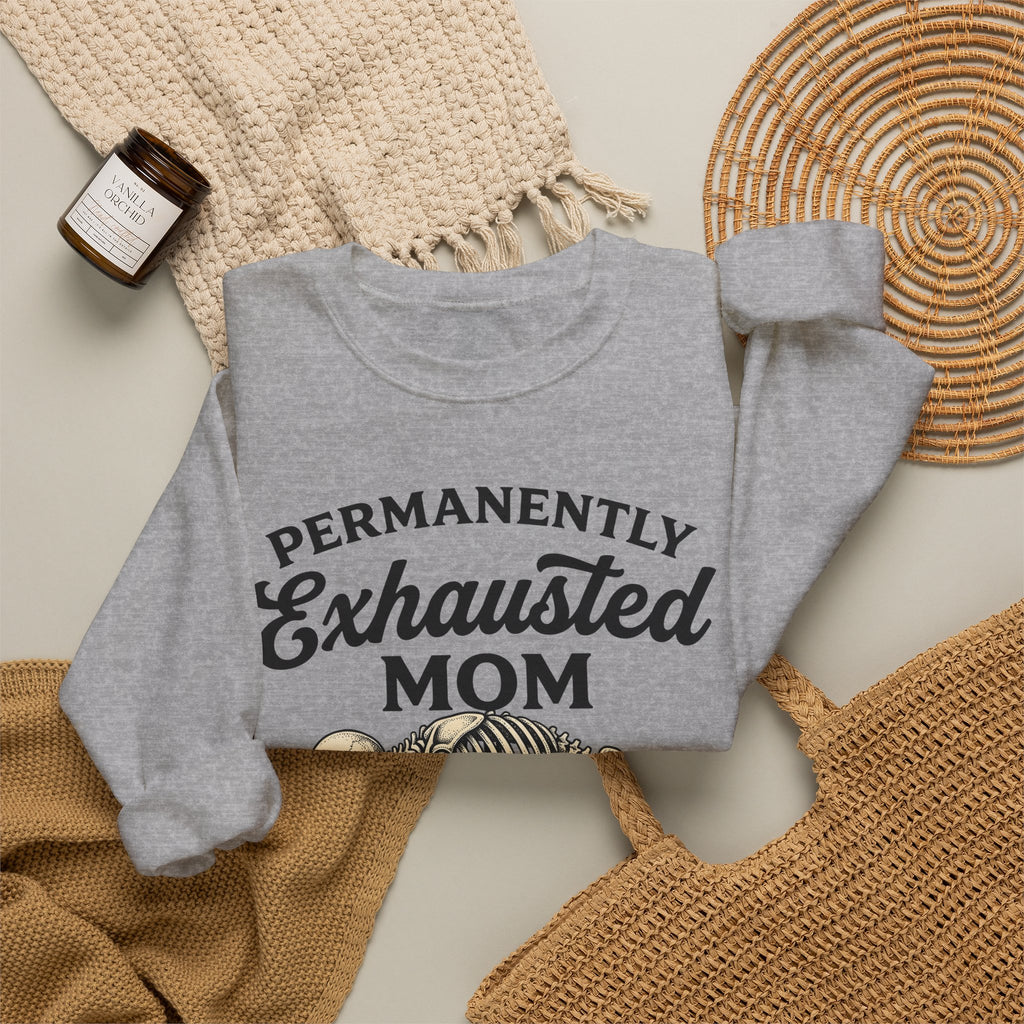 Skeleton Mom Humor Gift Vintage Skull Mother Fan Retro Funny Hand Drawn Phone Sweatshirt