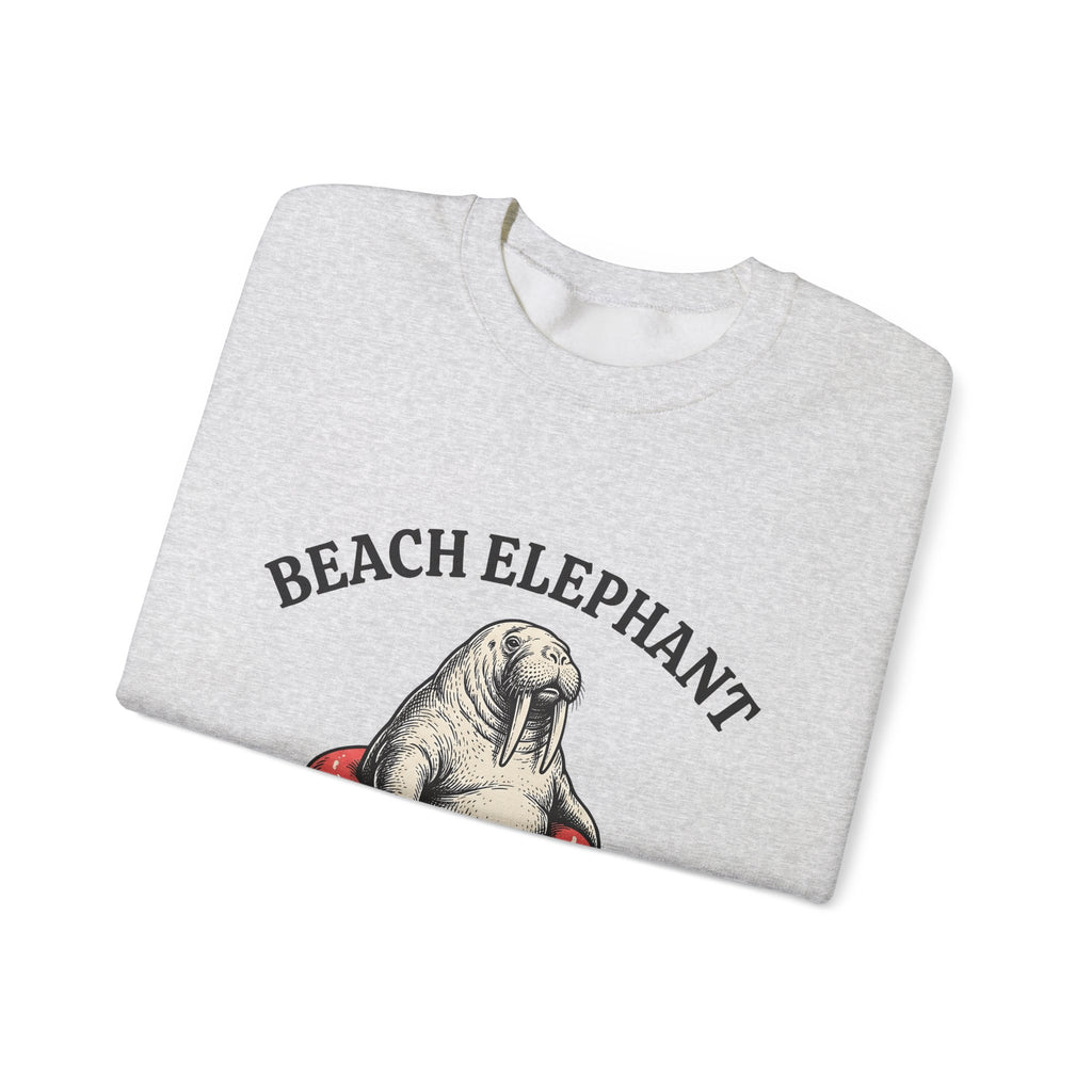 Walrus Floatie Sweatshirt Funny Animal Gift Women Hand Drawn Sweatshirt Inflatable Sweatshirt Humor Fan Illustrated Sweatshirt Creature Graphic Vintage Swim