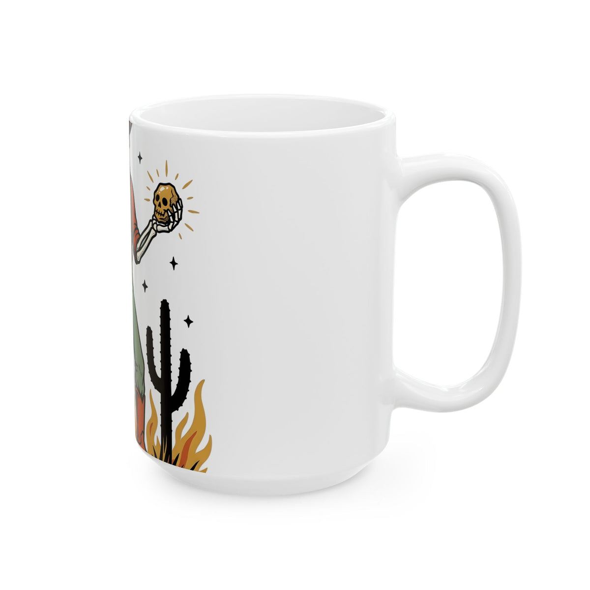 Skull Cowboy Mug Halloween Cowboy Gift Women Rustic Mug Sugar Skull Mug Horror Fan Vintage Mug Rodeo Graphic Old School Desert