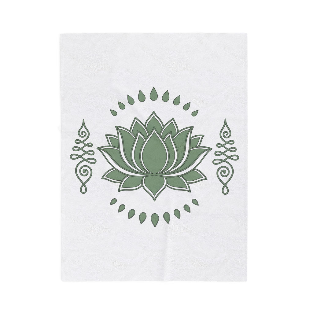 Lotus Blossom Blanket Boho Chic Meditation Gift Women Sketch Blanket Waterlily Blanket Hippie Enthusiast Drawing Design Simple Sacred Geometry